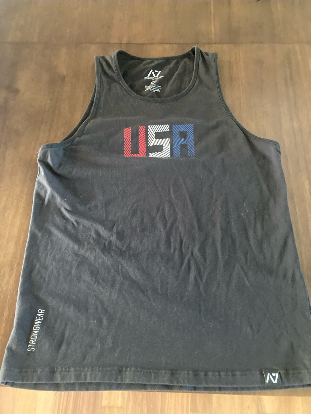 A7 Strongwear USA Men's Black Athletic Tank Top